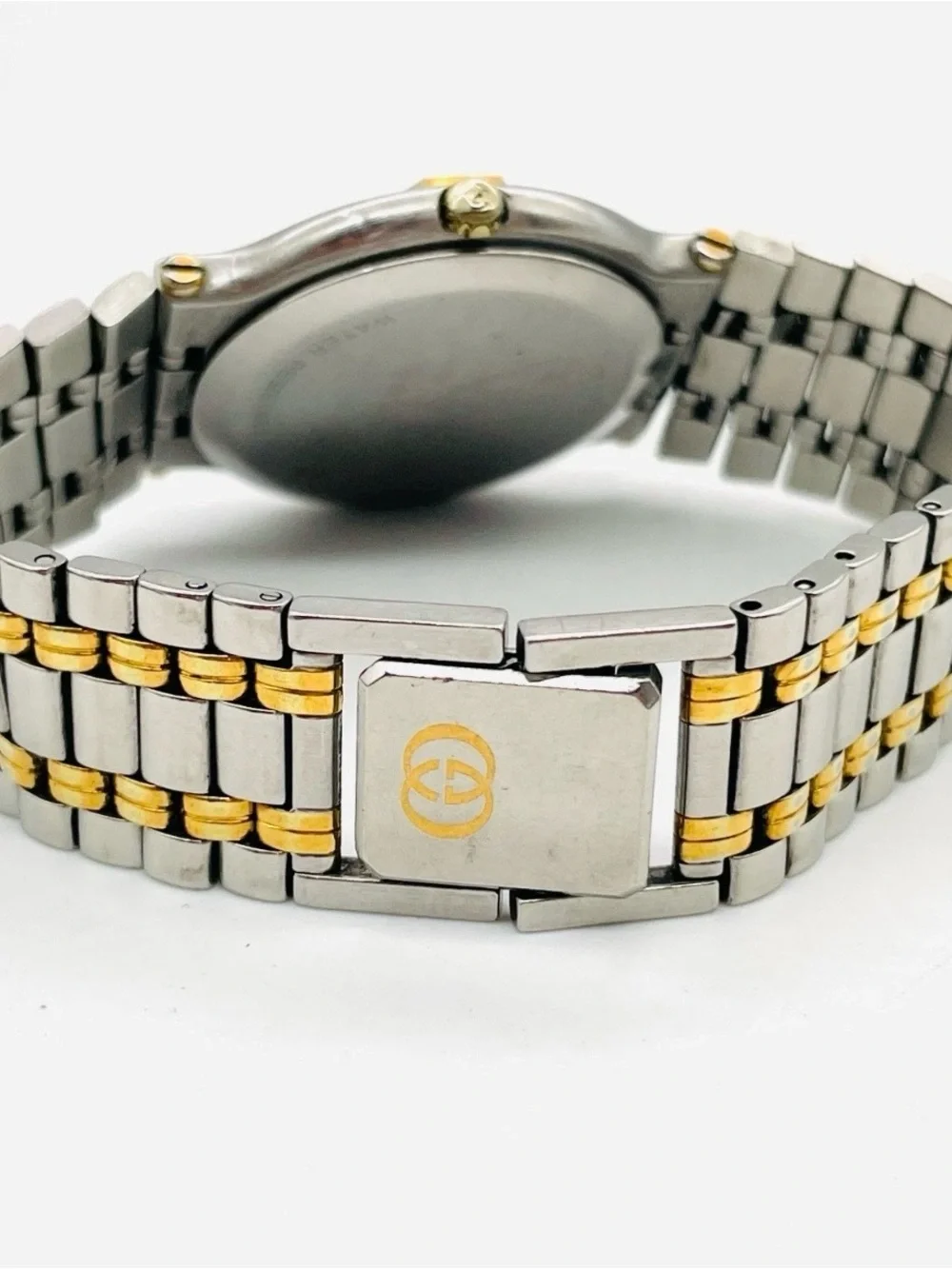 Gucci Two-Tone Stainless Steel Watch with Gold Dial